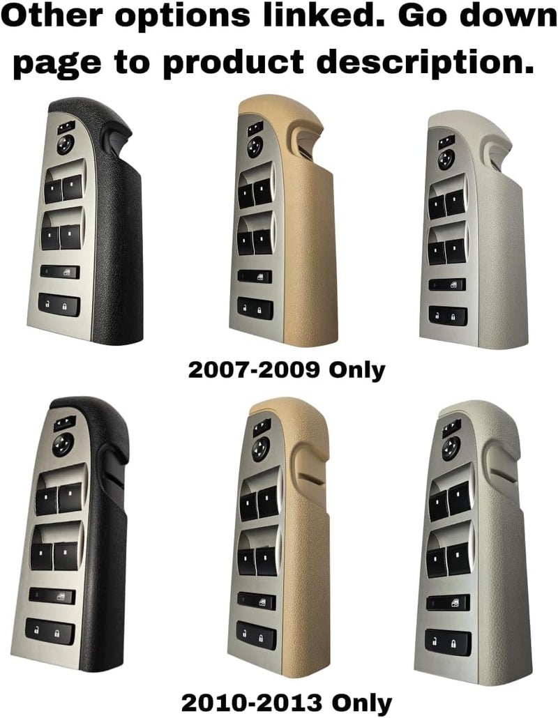 SWITCHDOCTOR Master Window Switch for 2007-2013 Chevrolet Silverado & GMC Sierra 1500 2500 3500 (20945129, 25789692) (Crew, Extended Cab Pickup) (Chevy, Control, Power) - Image 2