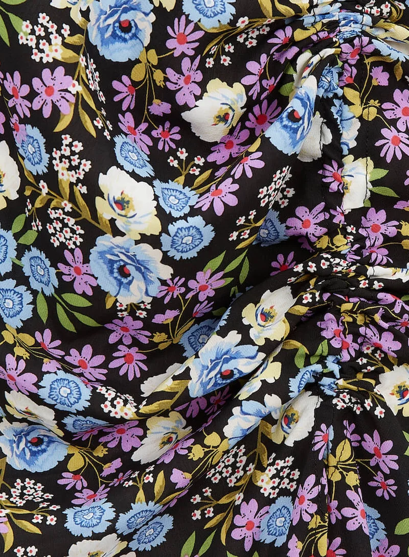 Needs No Label  Multicoloured Floral Wrap Midi Dress for Women | Best Price UAE
