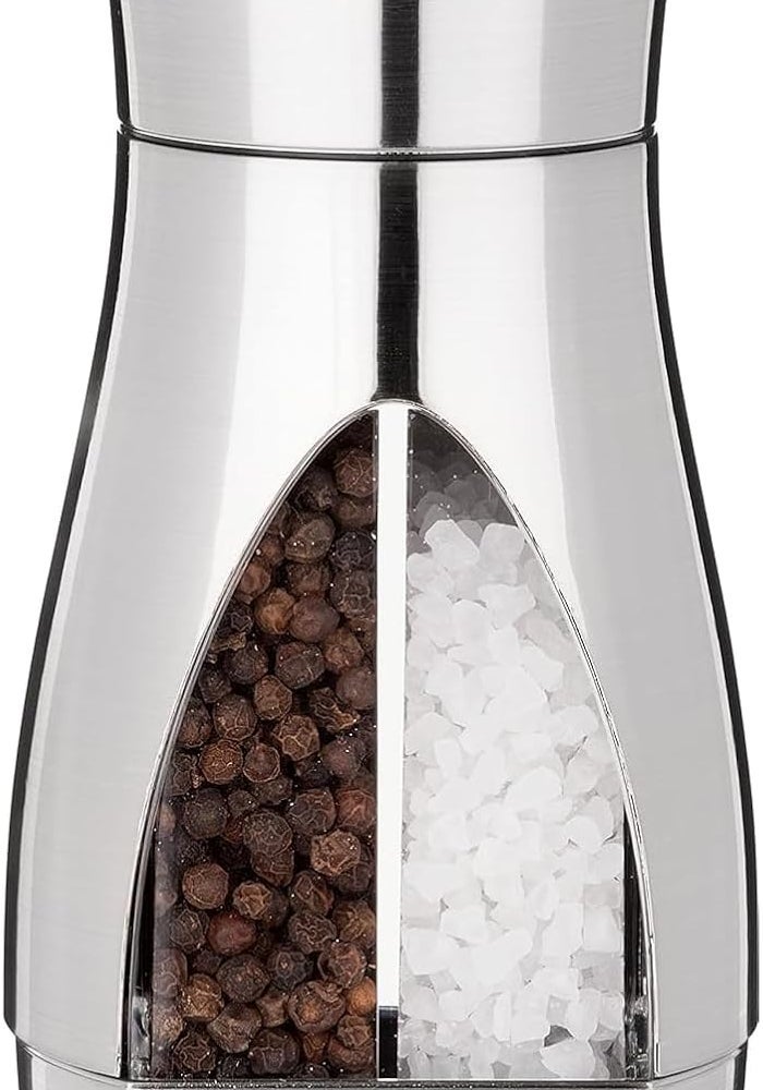 Trudeau 2-in-1 Pepper and Salt Mill in Silver Stainless Steel - Image 1