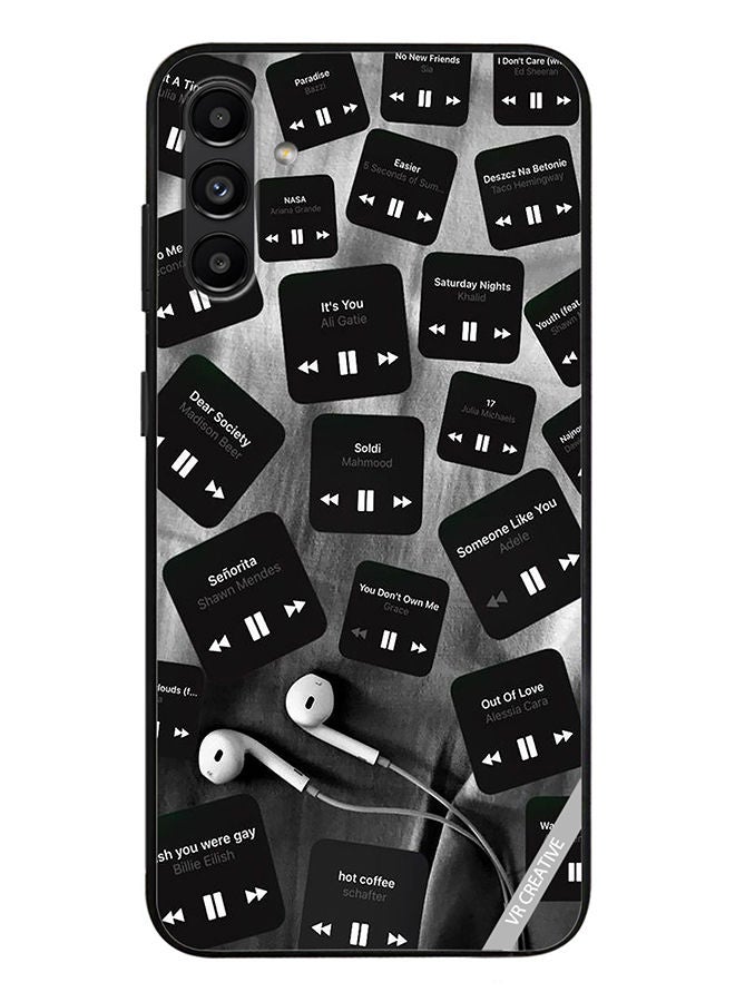 VR CREATIVE Protective Case Cover For Samsung Galaxy A13 5G Black Music Tags Design Multicolour - Image 1