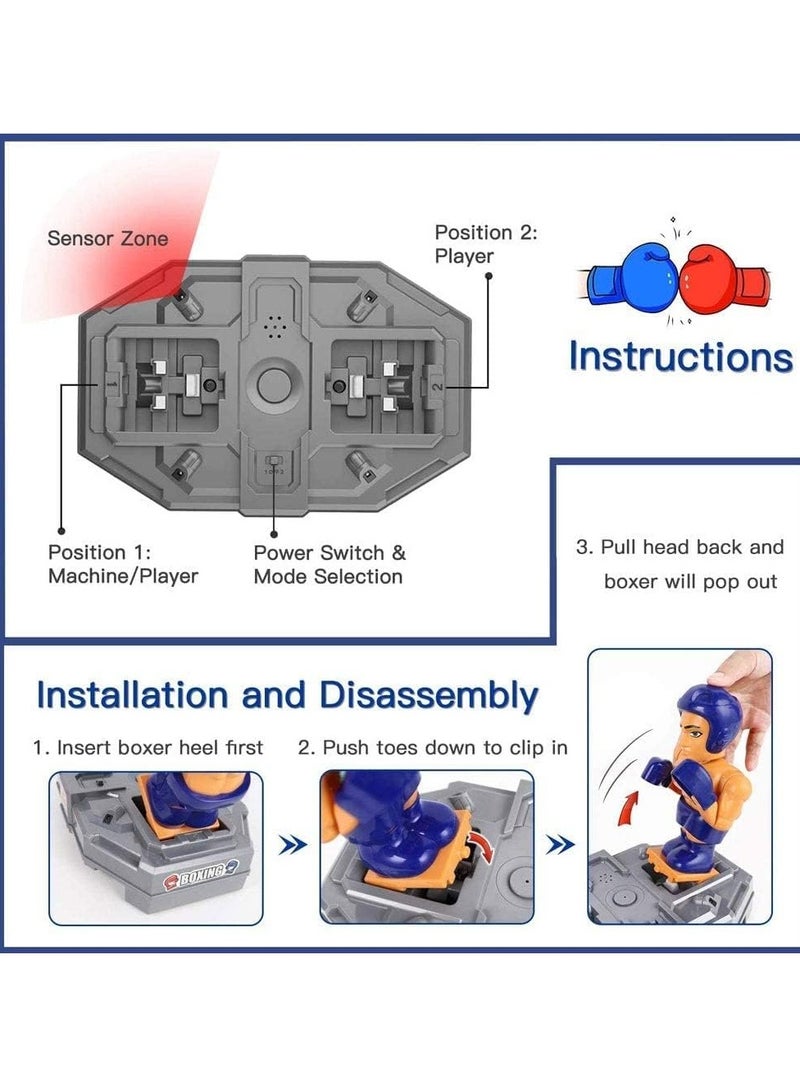 BlueFire Electronic Boxing Robot Game – Interactive Punching Battle Bots for Kids & Adults | 2 Player VS Mode, 5 Difficulty Levels, Motion Sensors, KO Sound Effects | Fun Indoor Sports Toy & Cool Birthday Gift for Boys Girls Ages 3-12 - Image 2