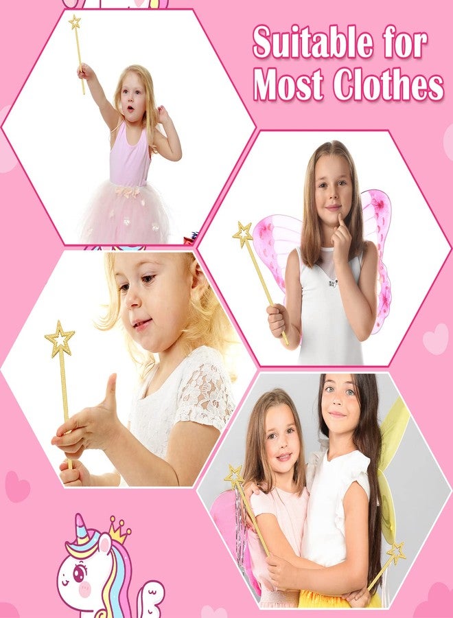 Sratte 100 Pcs 13 Inch Star Wand Fairy Baton Stick Princess Plating Wand Fairy Accessories for Women Angel Baton for Girls Kids Witch Costume Halloween Witch Queen Cosplay Prop(Gold) - Image 5