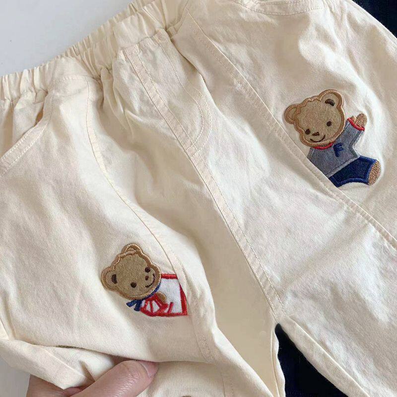 شورت صيفي للأطفال من القطن، بقصة فضفاضة، تصميم كرتوني لطيف - Image 4