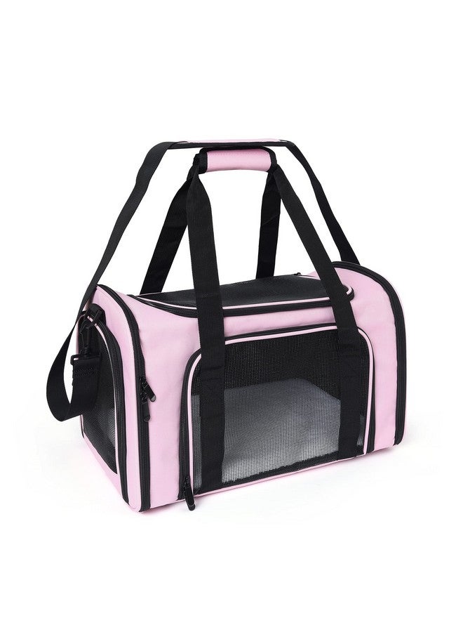 مايل هاي لايف | حامل حيوانات أليفة للسفر | حاملات قطط وجراء | حامل كلاب قابل للطي للكلاب الصغيرة والمتوسطة | أقفاص قطط بشبكة مسامية ذات جوانب ناعمة (وردي، متوسط) - Image 1