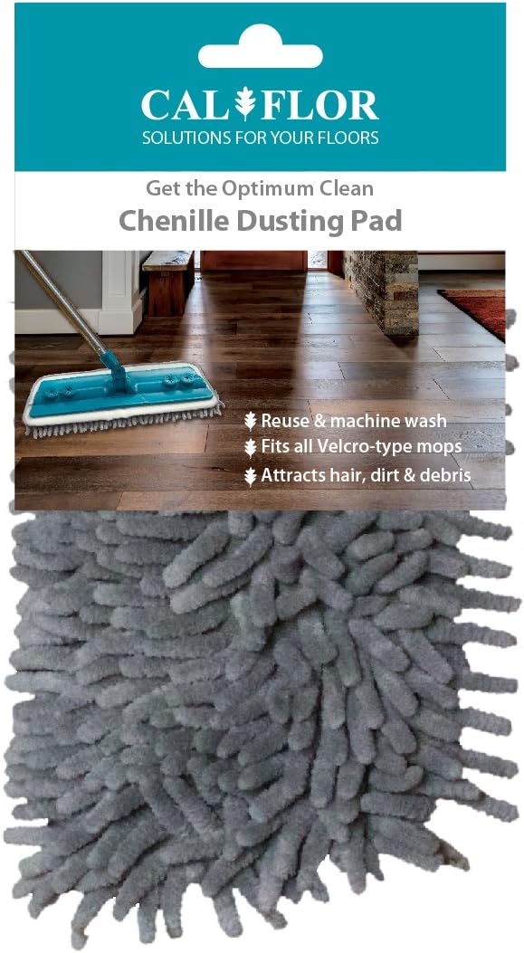 CalFlor P Chenille Dusting Pad for use on Wood Laminate Tile Stone Concrete WPC Vinyl and LVT Single Pack - Image 3