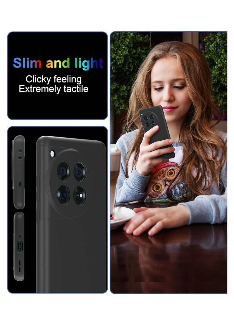 BORTONY OnePlus 12 5G Case Cover Soft Silicone TPU Lightweight Shock Protective Cover with Camera Protection Designed for OnePlus 12 5G - Image 4