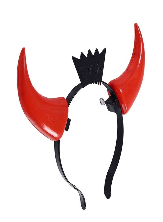 Selibration Light-Up Devil Horns Pattern Crowns Headband For Kids, Halloween Party, Fancy Dress, Headdress For Kids, Bachelorette Party, Party And Event Supplies (Pack Of 2pcs) - Image 1