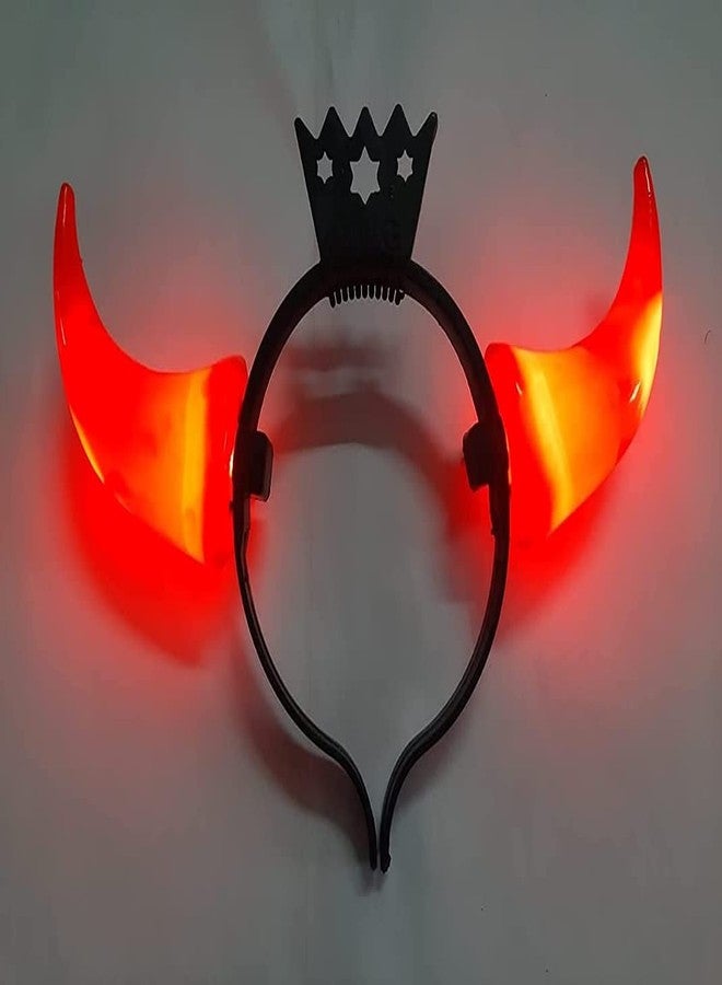 Selibration Light-Up Devil Horns Pattern Crowns Headband For Kids, Halloween Party, Fancy Dress, Headdress For Kids, Bachelorette Party, Party And Event Supplies (Pack Of 2pcs) - Image 4