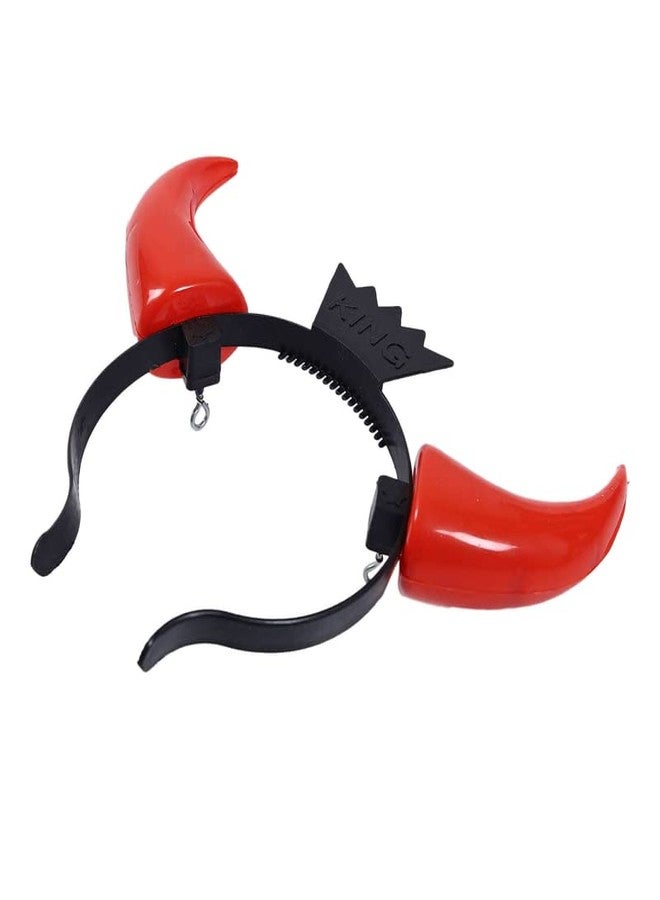 Selibration Light-Up Devil Horns Pattern Crowns Headband For Kids, Halloween Party, Fancy Dress, Headdress For Kids, Bachelorette Party, Party And Event Supplies (Pack Of 2pcs) - Image 2