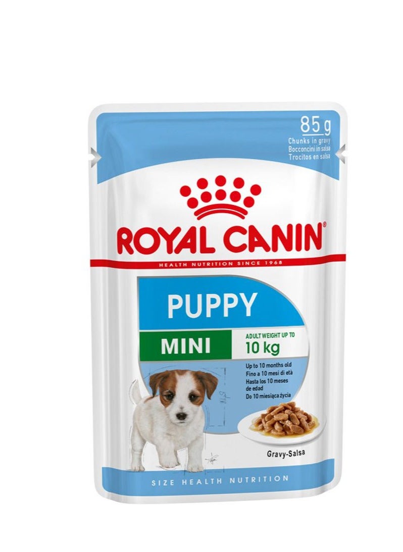 ROYAL CANIN royal canin size health nutrition mini puppy (wet food - 85g pouches) pack of 6 