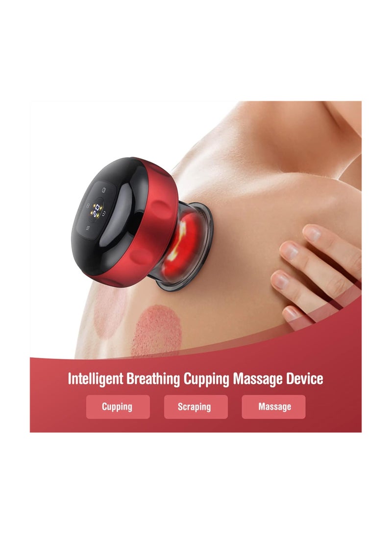 Electric Cupping Massager, Electronic Cupping Therapy Set, 3 In 1 Cupping Set, Cellulite Massager, 12-gear Red Light Heating, for Cupping, Scraping and Massage - Image 2
