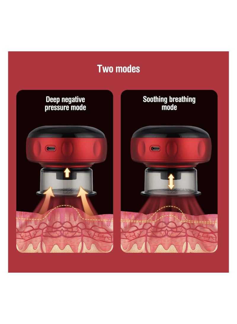 Electric Cupping Massager, Electronic Cupping Therapy Set, 3 In 1 Cupping Set, Cellulite Massager, 12-gear Red Light Heating, for Cupping, Scraping and Massage - Image 5