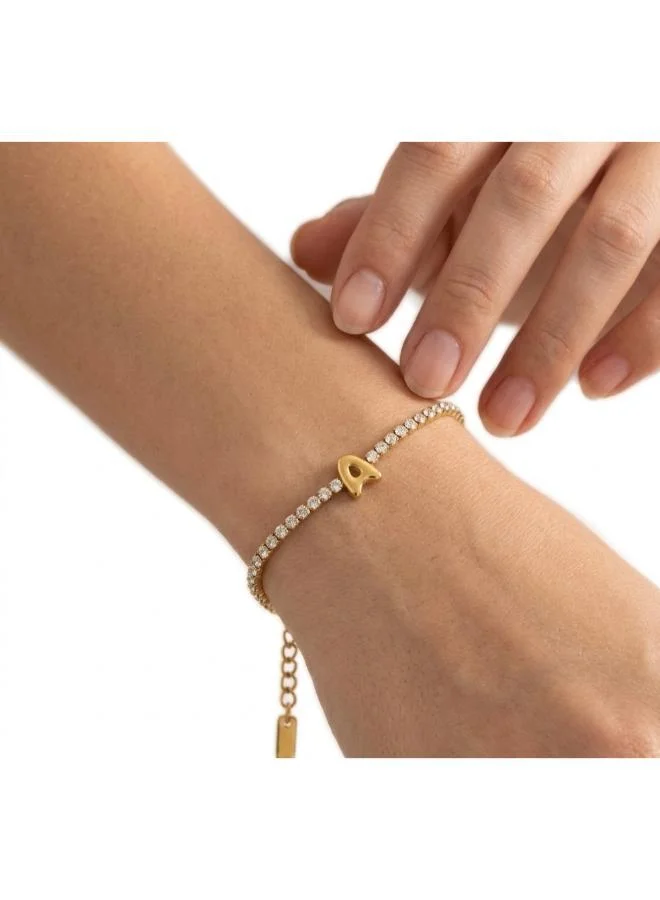 Rovaux  Letter A Initial Tennis Bracelet for Women | Best Price UAE