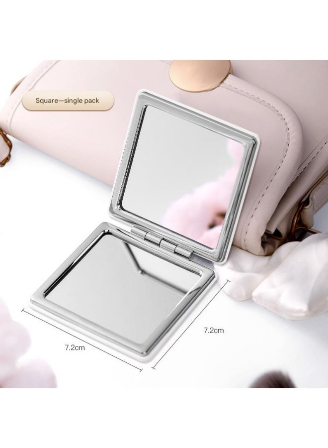 Mini Portable Double Sided Folding Makeup Mirror for Women PU Leather Surface Magnetic Open Close High Definition Mirror Travel Essential - Image 2