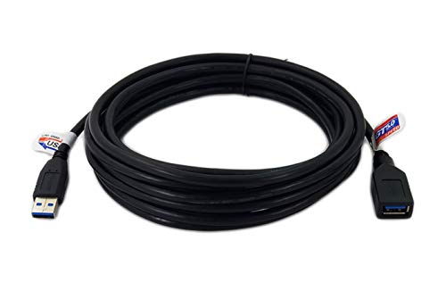 iMBAPrice USB 3.0 Extender - 15ft SuperSpeed USB A Male to A Female Extension Cable (Black) - Image 2