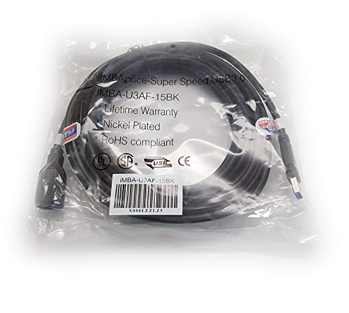 iMBAPrice USB 3.0 Extender - 15ft SuperSpeed USB A Male to A Female Extension Cable (Black) - Image 3