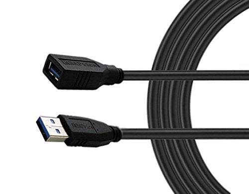 iMBAPrice USB 3.0 Extender - 15ft SuperSpeed USB A Male to A Female Extension Cable (Black) - Image 1