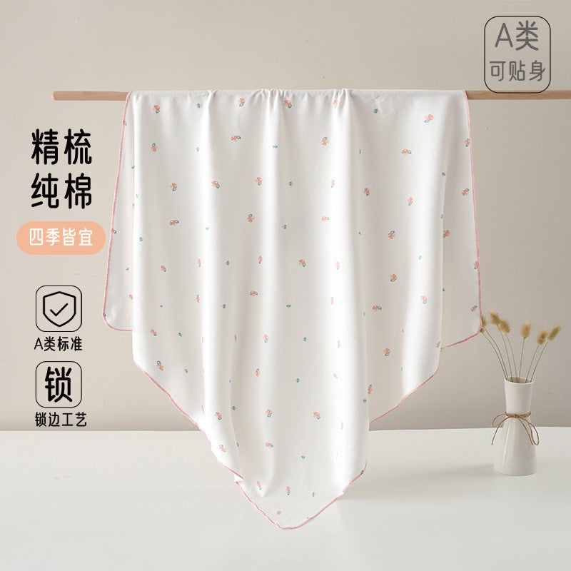Newborn Baby Swaddle Blanket 90x90cm Pure Cotton - Image 1