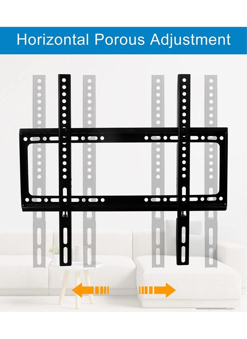 TV Wall Mount 26 63 Inches Ultra Strong Slim Fixed TV Bracket Heavy Duty Ultra Super Strong 50KG TV Wall Mount with Wall Fixing Kit for Flat Curved Screen TV LED, LCD OLED and Plasma 50Kg