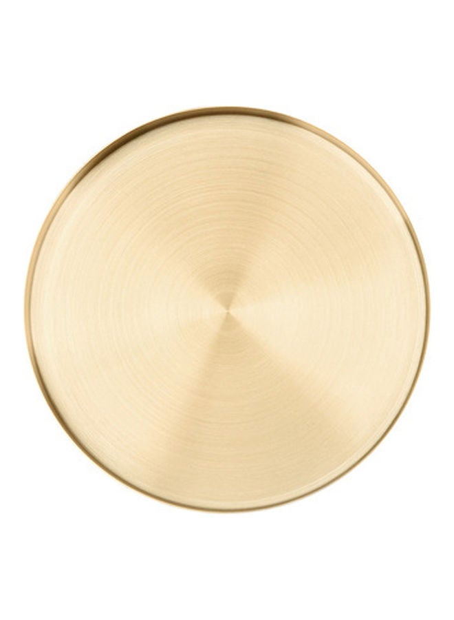 European Style Golden Stainless Steel Circular Tray Gold 30cm - Image 1