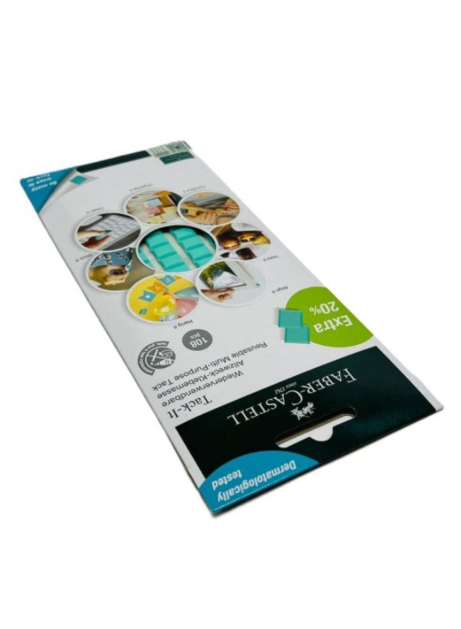 Faber-Castell Tack-It Reusable Multi-Purpose Adhesive Tack With Extra 20% Putty Green 108 Pieces - Image 3