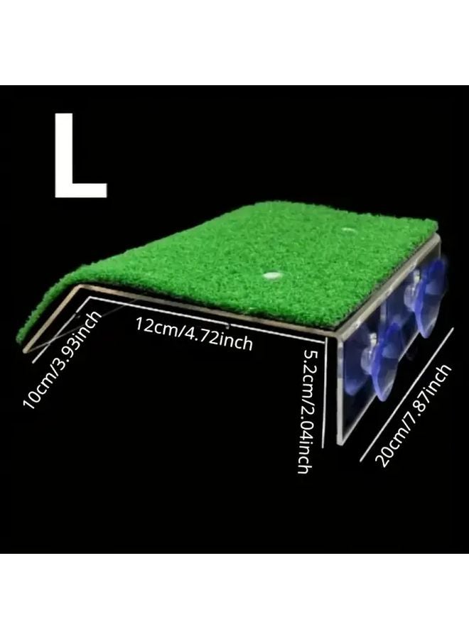 منصة تدفئة كبيرة للسلاحف مع سلم ومنطقة راحة عائمة لمشهد حوض السمك - Image 1