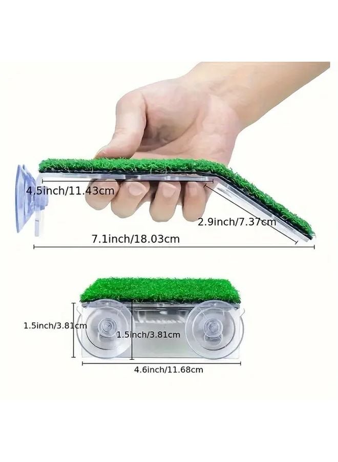 منصة تدفئة كبيرة للسلاحف مع سلم ومنطقة راحة عائمة لمشهد حوض السمك - Image 5