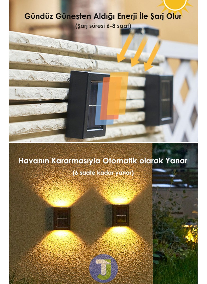 4 Pieces Modern Solar Powered 4 LED Garden Light Sconce Yellow Light LED Lamp - pzsku/ZC5622CD5F88D1178C8D1Z/45/_/1728062466/1891fe6a-36bf-4686-9af1-93cec0459c2c