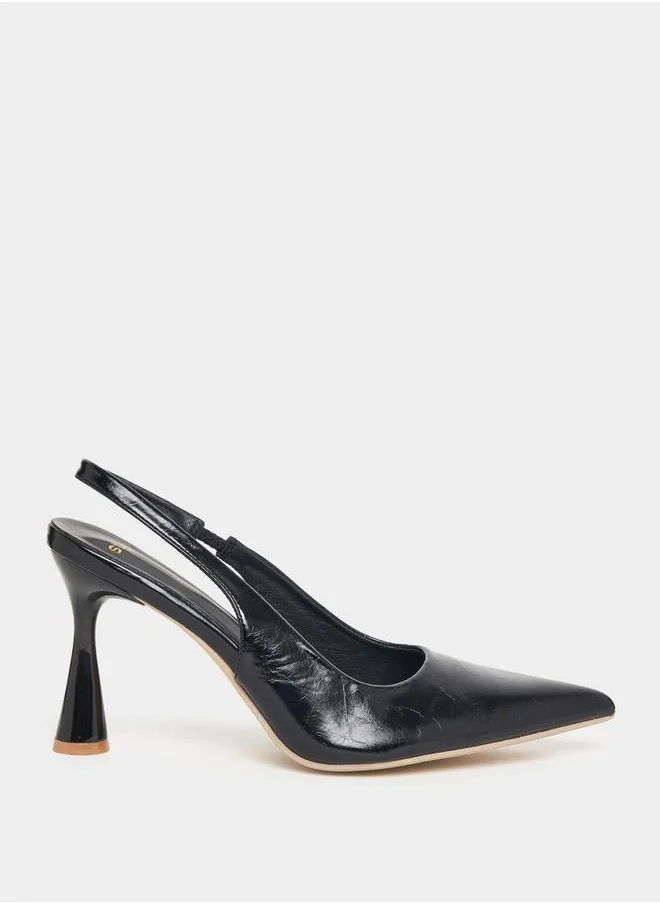 ستايلي Slingback Pointed Toe Kitten Heel Pumps