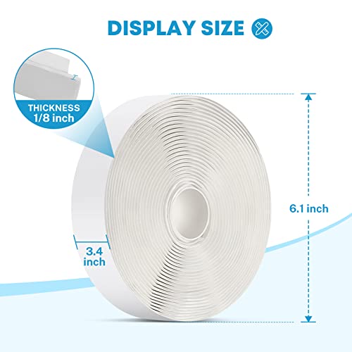 Kohree Butyl Sealant Tape White, 1/8-Inch x 3/4-Inch x 30-Foot, Butyl Tape RV Putty Rubber Seal Tape Leak Proof for RV Repair, Window, Boat Sealing, Glass and EDPM Rubber Roof Patching - Image 5