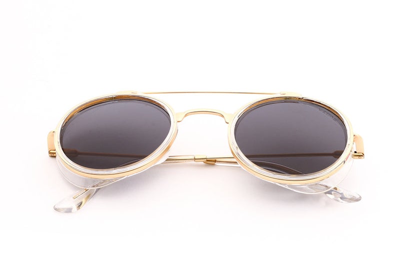 VEGAS Full Rim Round Unisex Grey  Sunglasses V2099 C5 - Image 4