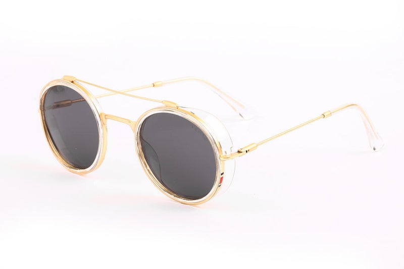 VEGAS Full Rim Round Unisex Grey  Sunglasses V2099 C5 - Image 3