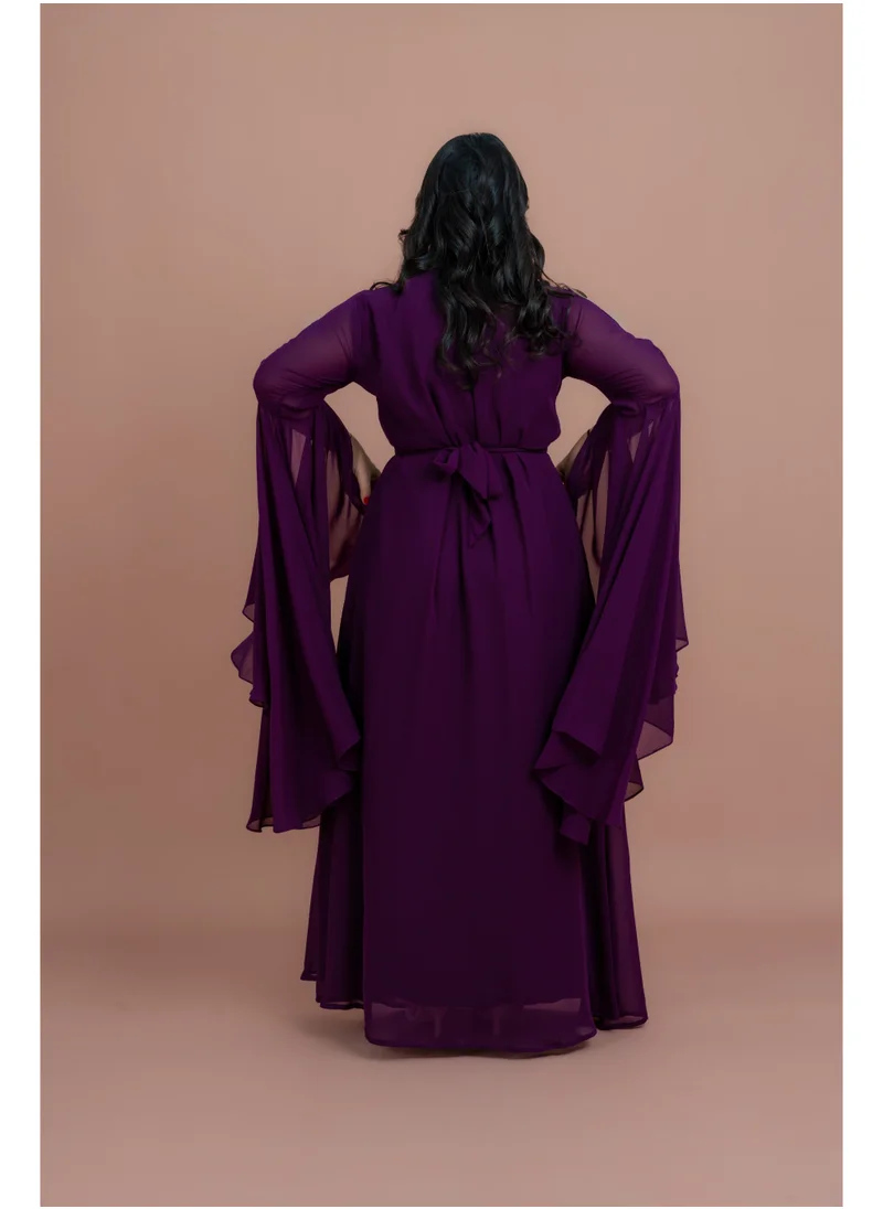 IKKXA Belted Elegant 2-Piece Kaftan