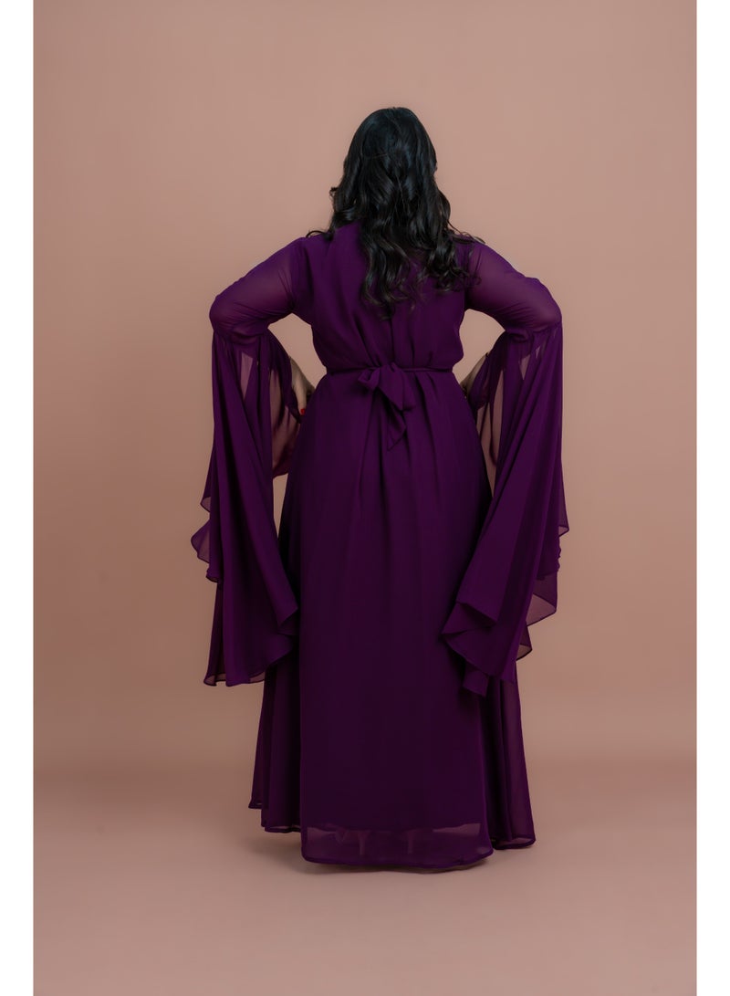 اكسا قفطان أنيق بحزام من قطعتين - Image 2