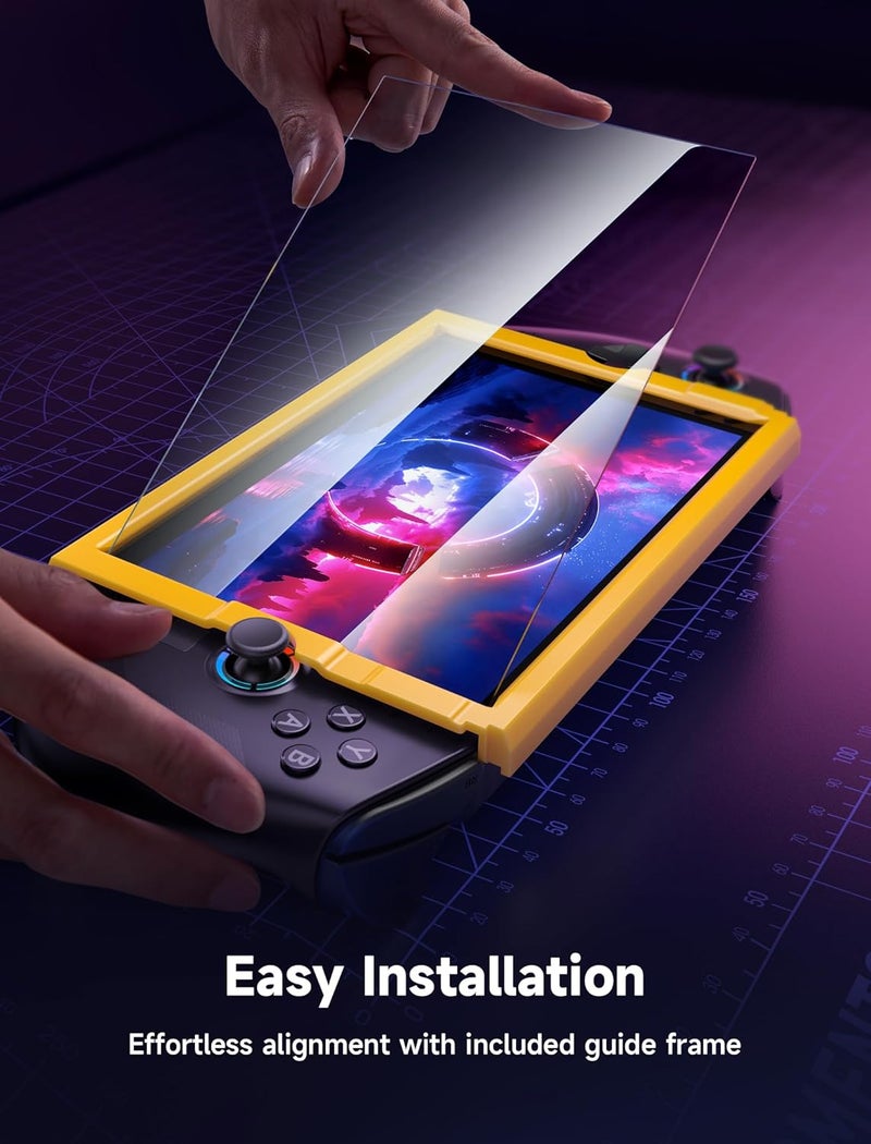 jsaux 2-Pack Screen Protector for Legion Go S 8" Handheld 2025, Easy to Install with Guiding Frame, 8 inch Full Coverage, Anti-Scratch Ultra HD Tempered Glass Protector Accessories - Image 4