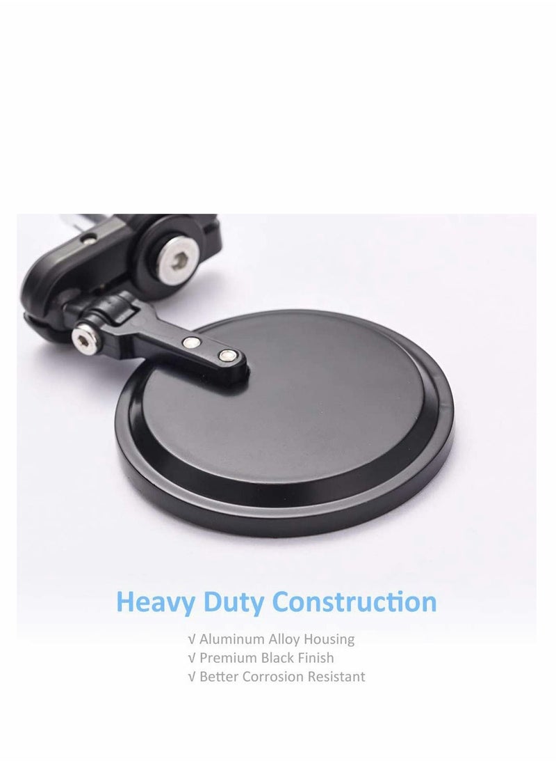 Excefore - 7/8" 22mm Motorcycle Handlebar Bar End Mirror 3 Inch Round Rear View Side Mirror for Scooter Chopper Cruiser (Black) - Image 1