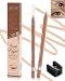 LYSdefeu Nude Beige Water Line Gel Eyeliner Pencil1Pcs Waterproof SmudgeProof Cream Eye Liner Waterline Brightener PenSmooth EasytoSharpen Pencil with SharpenerLonglasting Eye Makeup Gift for Older Women - Image 2