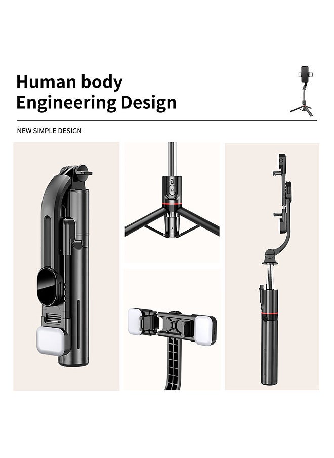 ANDOER - 45.6-Inch Multi-function Selfie Stick Desktop Tripod with Telescoping Rod 6 Sections with Phone Clip Dual Detachable Beauty Fill Lights & Remote Control Compatible with Android 4.4/ iOS 5.0 System - Image 1