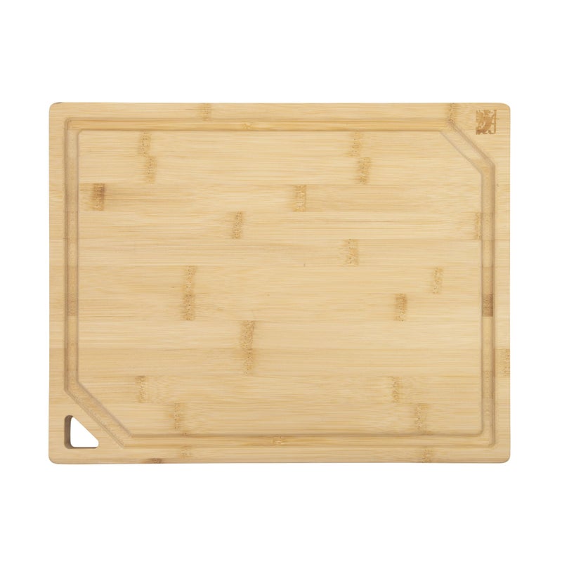 Sabatier Large Cutting Board with Perimeter Juice Trench and Recessed Handles for Entertaining and Meal Prep Reversible Kitchen Chopping Board Bread Board with BuiltIn Grooves 11x14Inch Bamboo