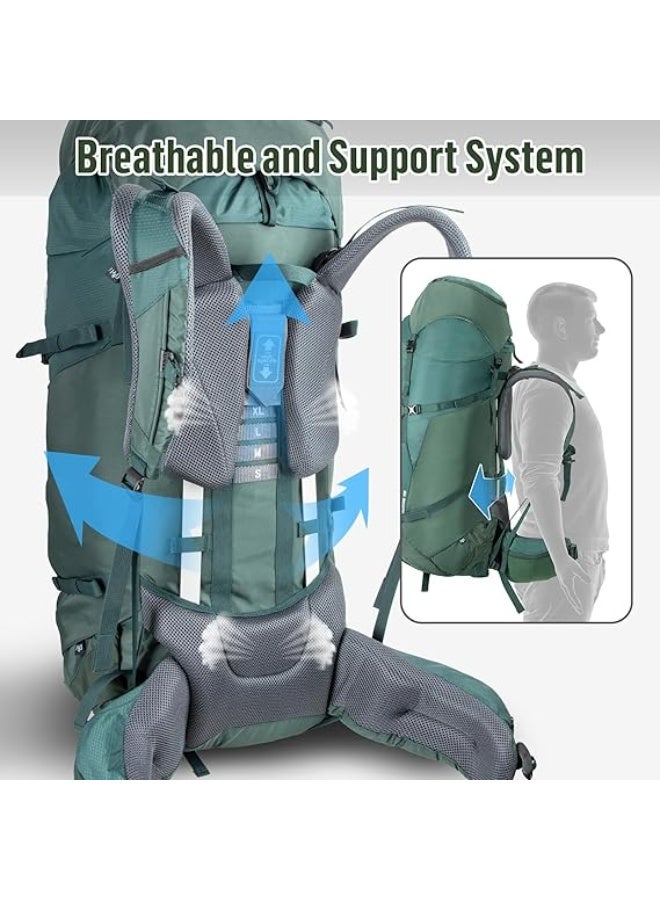 Night Cat Internal-frame Hiking Backpack- 30L Camping Backpack for Men Women Waterproof Rain Cover, Green - Image 3