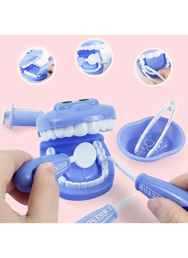 ShebSheb 9PCS Dental Early Education Brushing Toys,Children Role Play Toy Tooth Brushing Model, Plastic Simulation Dentist Play Set Toy for Boys Girls Kids  - Image 2