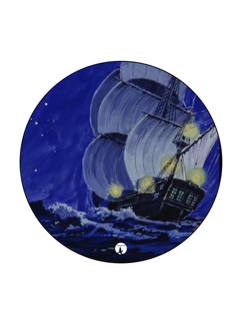 Anime Jazeerat Al Kanz Printed Mouse Pad Round  Multicolour