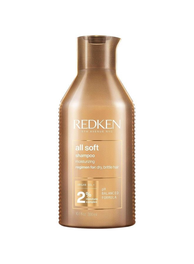 REDKEN شامبو ريدكين أول سوفت | للشعر الجاف/المتقصف | يمنح نعومة ولمعانًا مكثفين | بزيت الأرجان | 10.1 أونصة سائلة (عبوة واحدة) - Image 1