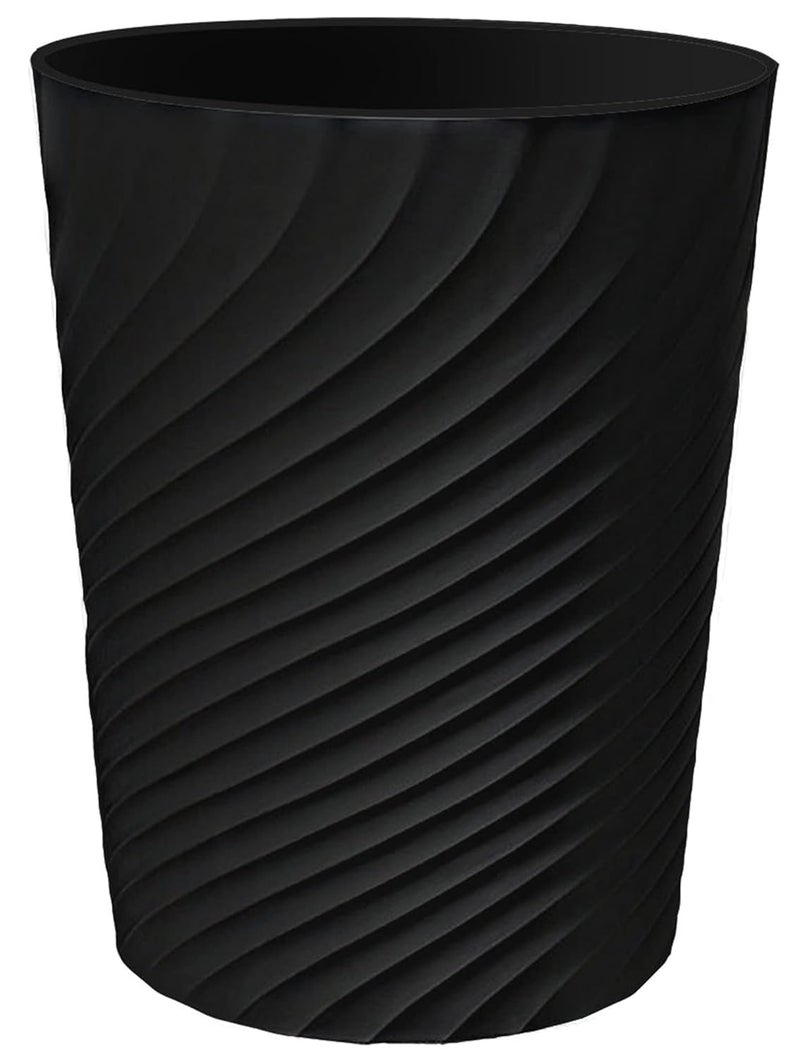 DAJITRE 1.8 Gallon Small Trash Can Wastebasket Recycling Bin Slim Profile for Compact Spaces Bathroom, Office, Bedroom, Kitchen (1.8 Gallon, Black), 01 - Image 1