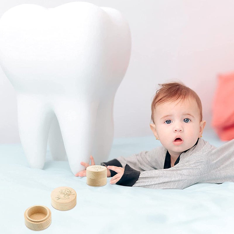 🧸 صندوق أسنان أطفال بتصميم دقيق من مادة صناعية لتخزين الذكريات للعائلة طفل قطعة واحدة - Image 2