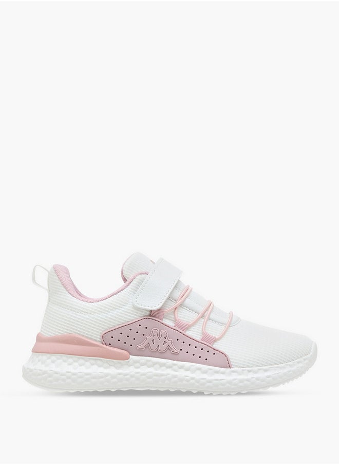 Girls' Textured Sports Shoes with Hook and Loop Closure