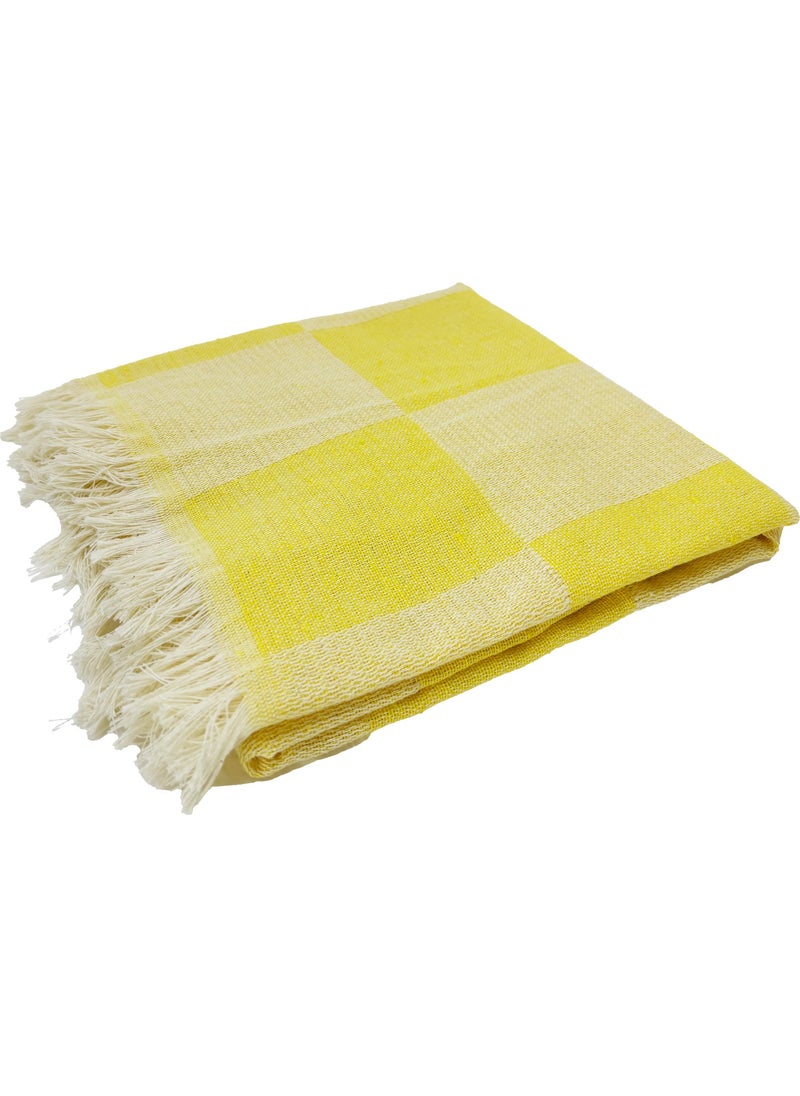 Funndy - 2 Piece Set Checkerboard Patterned Summer Peshtemal Beach Towel 70X155 cm - Image 1