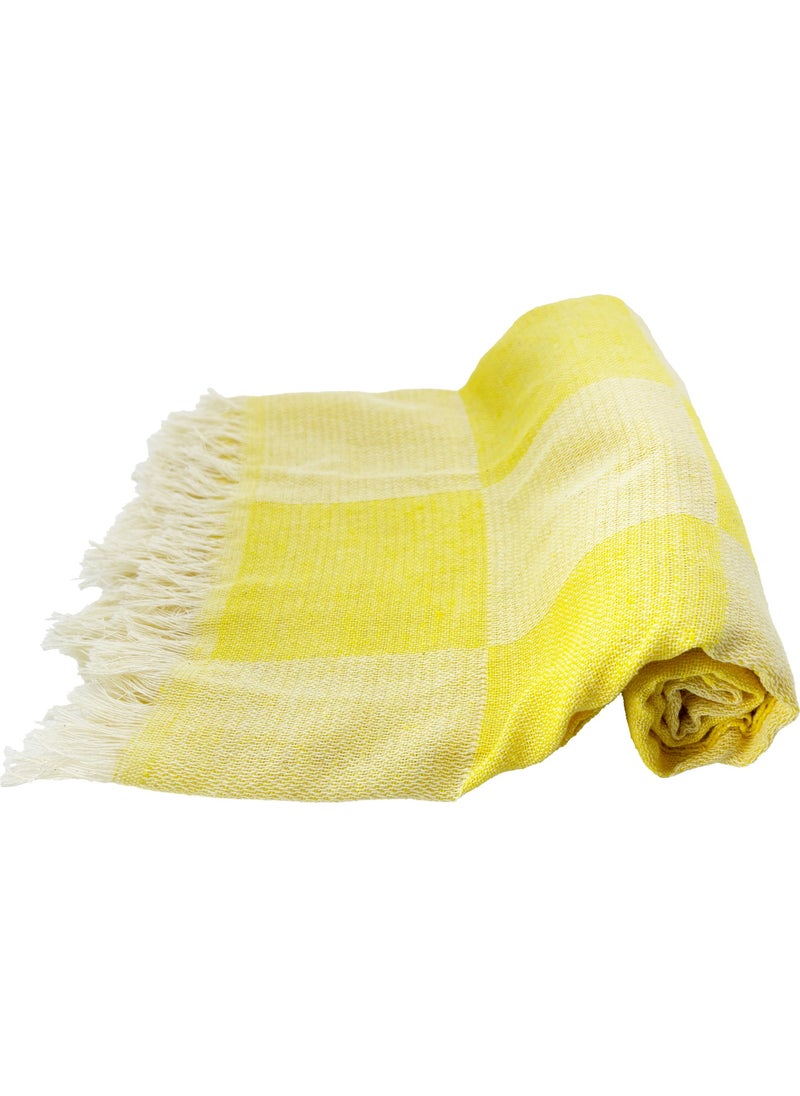 Funndy - 2 Piece Set Checkerboard Patterned Summer Peshtemal Beach Towel 70X155 cm - Image 1
