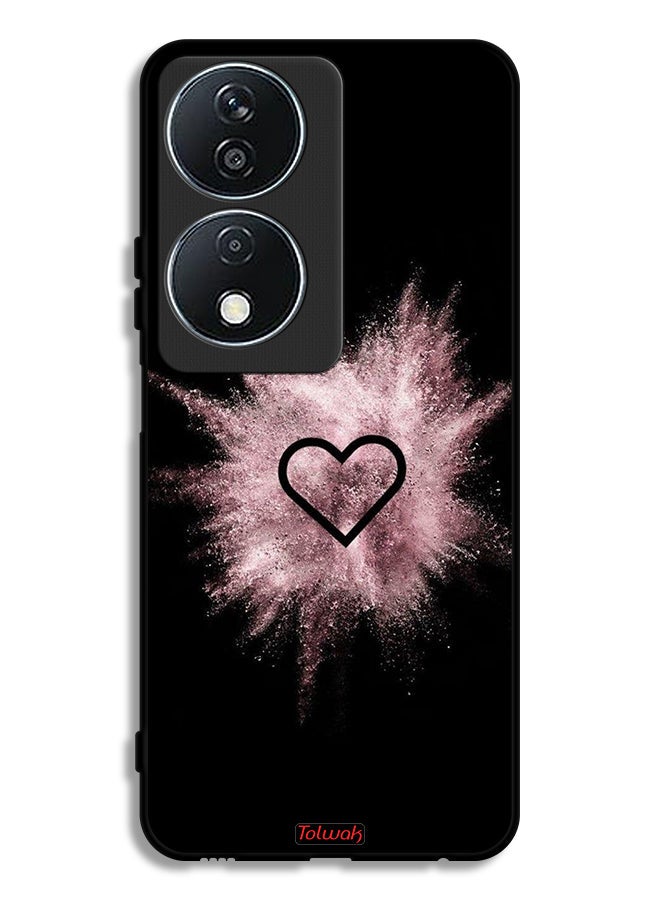 Tolwak غطاء حماية لهاتف Honor X7b 5G مع قلوب متلألئة - Image 1