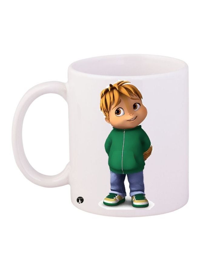 RYN Printed Coffee Mug White/Green/Brown 11ounce